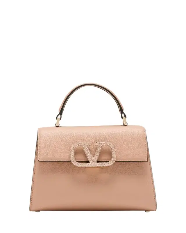 VSLING Small Rhinestone Leather Top-Handle Bag