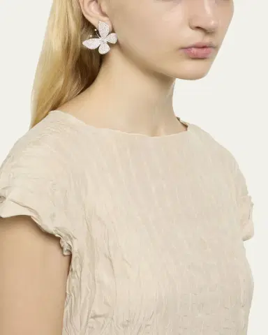 Mio Harutaka 18K White Gold Big Butterfly Earring with Diamonds, Single | Thumbnail 2