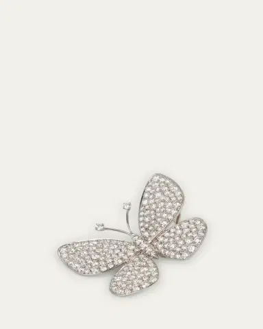 Mio Harutaka 18K White Gold Big Butterfly Earring with Diamonds, Single | Thumbnail 3