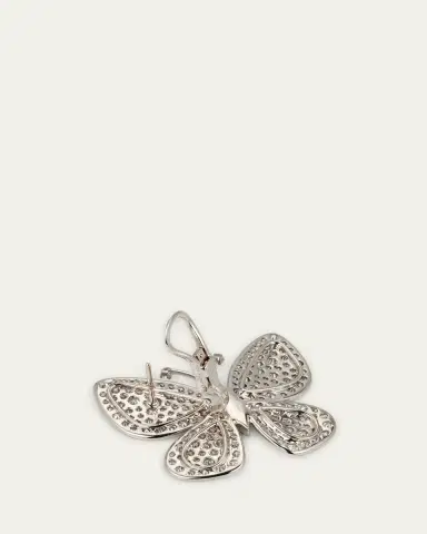 Mio Harutaka 18K White Gold Big Butterfly Earring with Diamonds, Single | Thumbnail 4