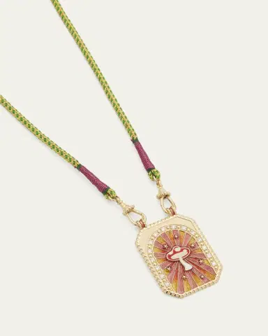 Marie Lichtenberg 18k Yellow Gold Diamond Mushroom Cord Necklace | Thumbnail 3 Marie Lichtenberg 18k Yellow Gold Diamond Mushroom Cord Necklace | Thumbnail 3