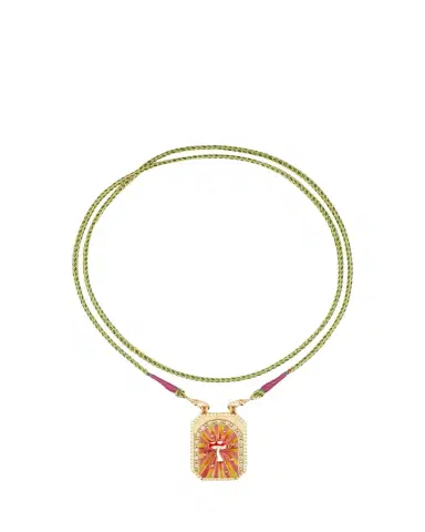 Marie Lichtenberg 18k Yellow Gold Diamond Mushroom Cord Necklace | Thumbnail 1 Marie Lichtenberg 18k Yellow Gold Diamond Mushroom Cord Necklace | Thumbnail 1
