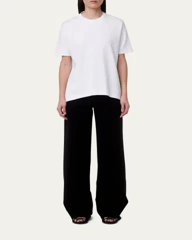 Another Tomorrow Luxe Seamed Cotton Short Sleeve T-Shirt | Thumbnail 6 Another Tomorrow Luxe Seamed Cotton Short Sleeve T-Shirt | Thumbnail 6