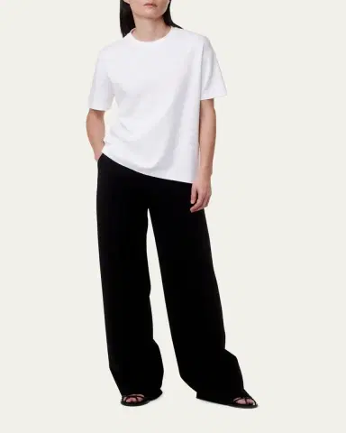 Another Tomorrow Luxe Seamed Cotton Short Sleeve T-Shirt | Thumbnail 8 Another Tomorrow Luxe Seamed Cotton Short Sleeve T-Shirt | Thumbnail 8