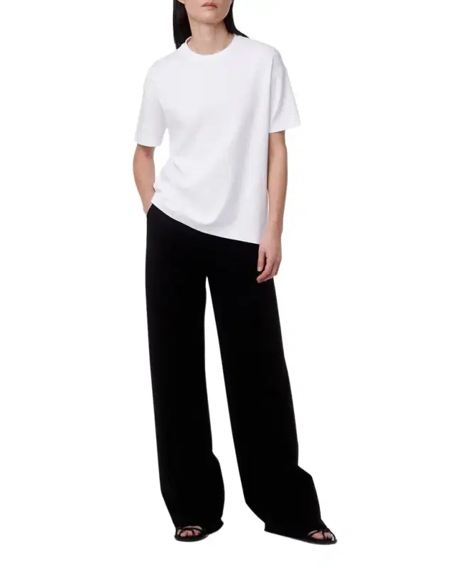 Luxe Seamed Cotton Short Sleeve T-Shirt