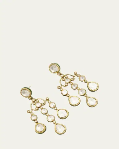 Munnu Gem Palace 22k Gold Pendant Earrings With Diamonds | Thumbnail 3