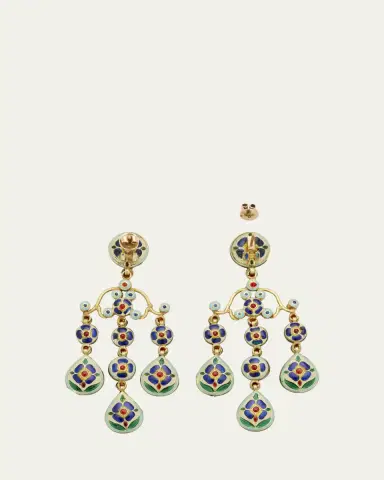 Munnu Gem Palace 22k Gold Pendant Earrings With Diamonds | Thumbnail 4