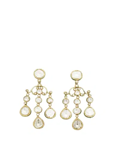 Munnu Gem Palace 22k Gold Pendant Earrings With Diamonds | Thumbnail 1