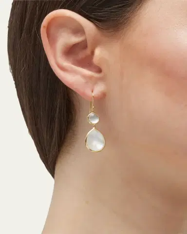 Ippolita Rock Candy Snowman Teardrop Earrings in 18K Gold | Thumbnail 2