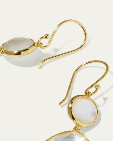 Ippolita Rock Candy Snowman Teardrop Earrings in 18K Gold | Thumbnail 4