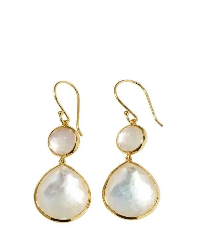 Ippolita Rock Candy Snowman Teardrop Earrings in 18K Gold