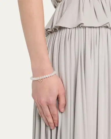 Sydney Evan 14K Yellow Gold Marquis Diamond Flower Charm Bracelet | Thumbnail 6