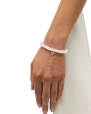Sydney Evan 14K Yellow Gold Marquis Diamond Flower Charm Bracelet | Thumbnail 1