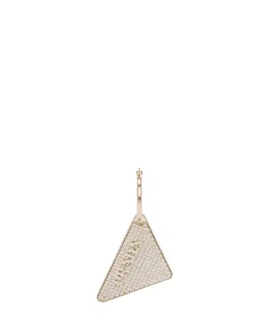 Prada Crystal Logo Symbole Left Earring | Thumbnail 1 Prada Crystal Logo Symbole Left Earring | Thumbnail 1