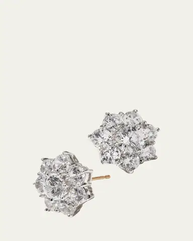 Fantasia by DeSerio Flower CZ Crystal Stud Earrings | Thumbnail 3