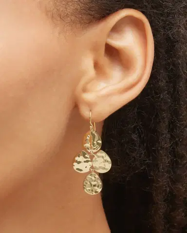 Ippolita Small Crinkle Cascade Earrings in 18K | Thumbnail 2