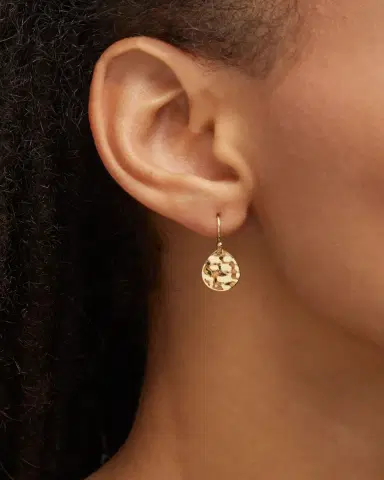 Ippolita 18K Classico Crinkle Hammered Teardrop Earrings, S | Thumbnail 2