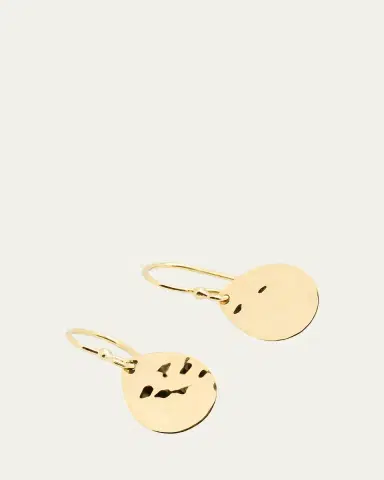 Ippolita 18K Classico Crinkle Hammered Teardrop Earrings, S | Thumbnail 3