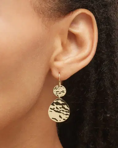 Ippolita Snowman Crinkle Earrings in 18K Gold | Thumbnail 2