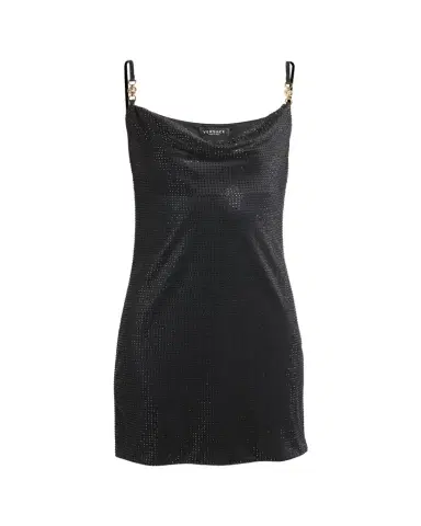 Versace Cowl-Neck Strass Embellished Jersey Mini Slip Dress | Thumbnail 1 Versace Cowl-Neck Strass Embellished Jersey Mini Slip Dress | Thumbnail 1