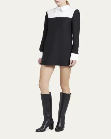 Valentino Garavani Leather Knee High Boots with V Logo | Thumbnail 3 Valentino Garavani Leather Knee High Boots with V Logo | Thumbnail 3