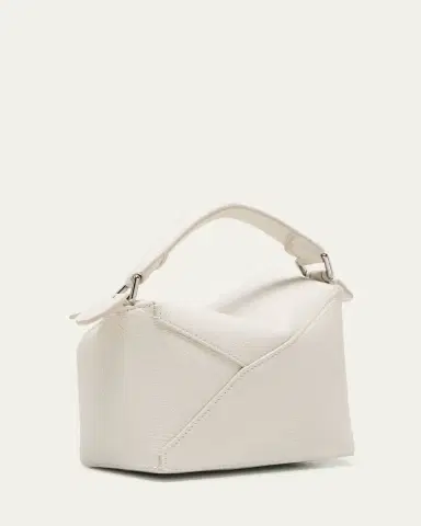 Loewe Puzzle Edge Mini Top-Handle Bag in Grained Leather | Thumbnail 3