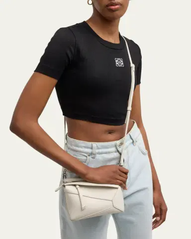 Loewe Puzzle Edge Mini Top-Handle Bag in Grained Leather | Thumbnail 5