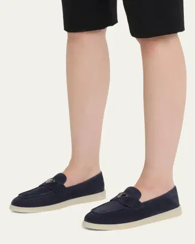 Prada Saint Tropez Suede Loafers | Thumbnail 20