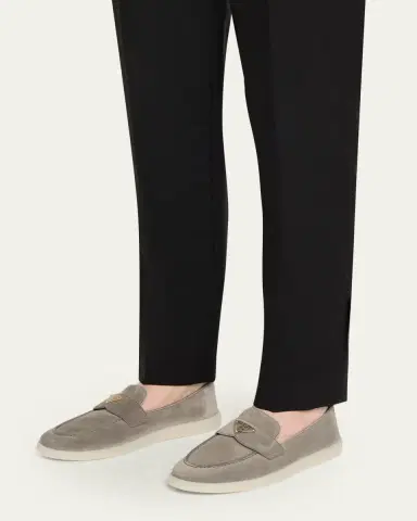 Prada Saint Tropez Suede Loafers | Thumbnail 6