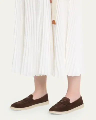 Prada Saint Tropez Suede Loafers | Thumbnail 10