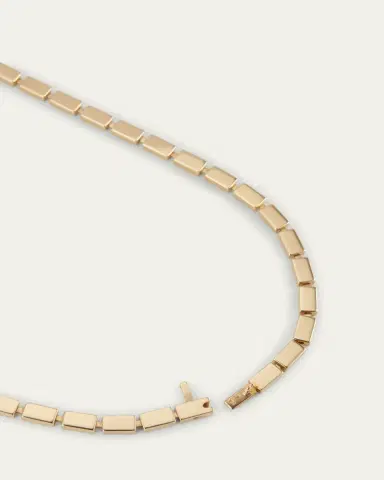 ILEANA MAKRI 18K Yellow Gold Diamond Baguette Cascade Necklace | Thumbnail 4