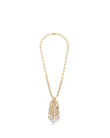 ILEANA MAKRI 18K Yellow Gold Diamond Baguette Cascade Necklace | Thumbnail 1