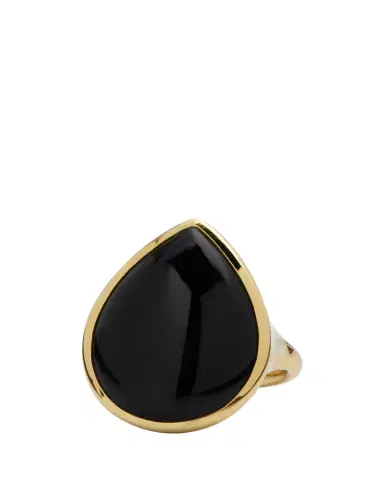 Ippolita 18K Polished Rock Candy Medium Teardrop Ring in Onyx; Size | Thumbnail 1
