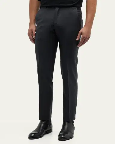 Zegna Men's Trofeo Slim-Straight Trousers | Thumbnail 4 Zegna Men's Trofeo Slim-Straight Trousers | Thumbnail 4