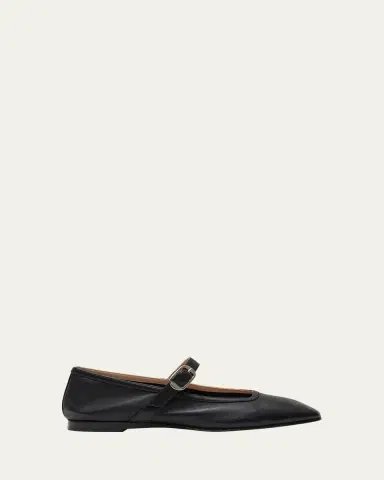 Le Monde Béryl Leather Mary Jane Ballerina Flats | Thumbnail 3