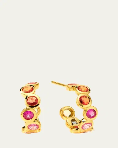 Ippolita 18K Starlet Huggie Earrings with Rainbow Sapphires | Thumbnail 2