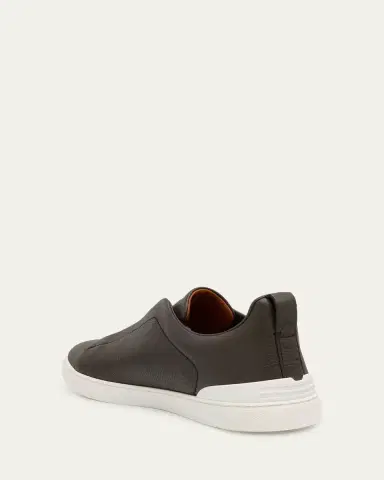 Zegna Men's Triple Stitch Deerskin Leather Sneakers | Thumbnail 8 Zegna Men's Triple Stitch Deerskin Leather Sneakers | Thumbnail 8