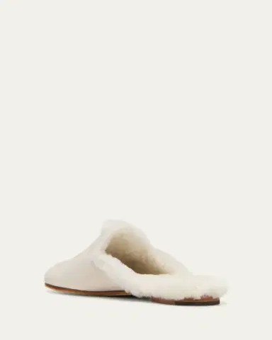 Manolo Blahnik Mariamu Suede Shearling Slipper Mules | Thumbnail 5