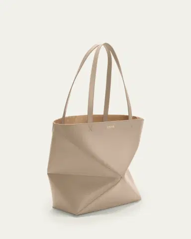 Loewe Puzzle Fold Medium Tote Bag in Shiny Leather | Thumbnail 7