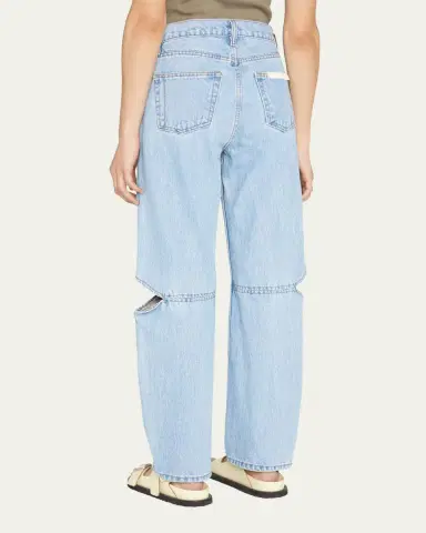 Still Here Cowgirl Straight Cut-Out Knee Jeans | Thumbnail 3