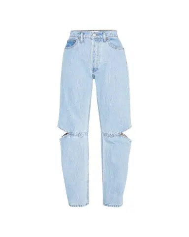 Still Here Cowgirl Straight Cut-Out Knee Jeans | Thumbnail 1