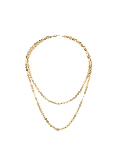 Lana 14K Gold Laser Disc Duo Chain Necklace | Thumbnail 1