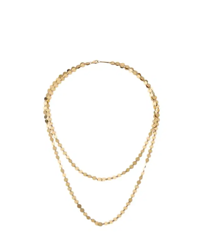 Lana 14K Gold Laser Disc Duo Chain Necklace