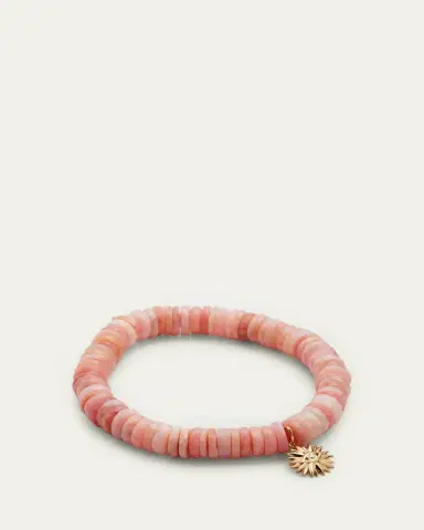 Sydney Evan 14k Pink Opal Wheel Bracelet with Diamond Evil Eye Charm | Thumbnail 4 Sydney Evan 14k Pink Opal Wheel Bracelet with Diamond Evil Eye Charm | Thumbnail 4
