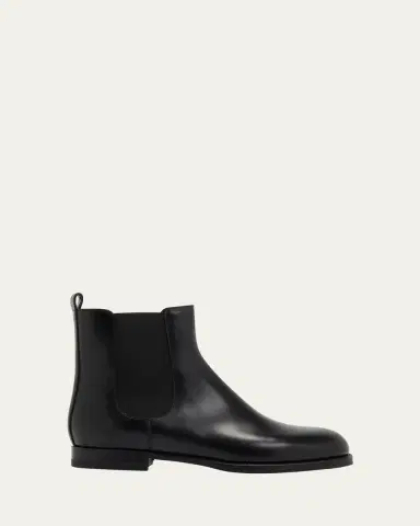 Manolo Blahnik Chelsa Leather Chelsea Ankle Booties | Thumbnail 4