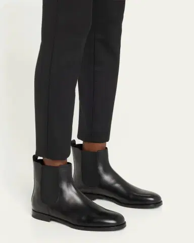 Manolo Blahnik Chelsa Leather Chelsea Ankle Booties | Thumbnail 5