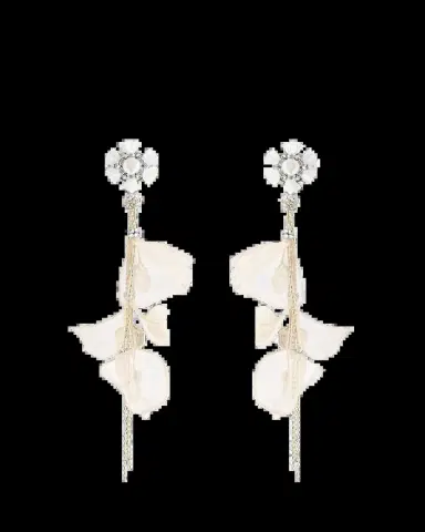 Ranjana Khan White Pearl Drop Earrings | Thumbnail 2