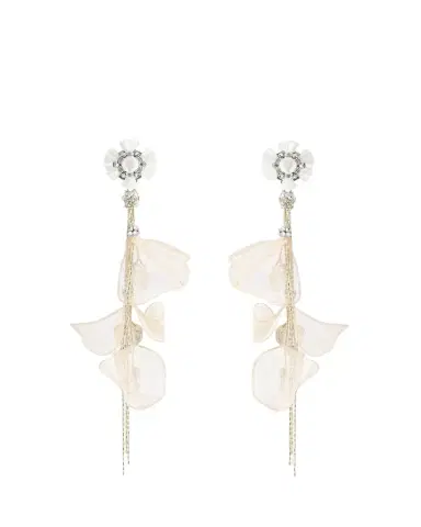 Ranjana Khan White Pearl Drop Earrings | Thumbnail 1