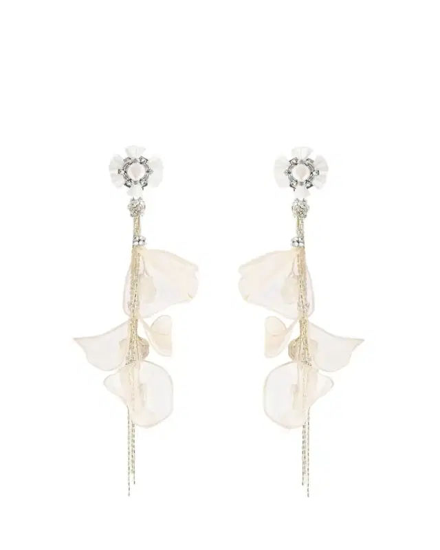 White Pearl Drop Earrings