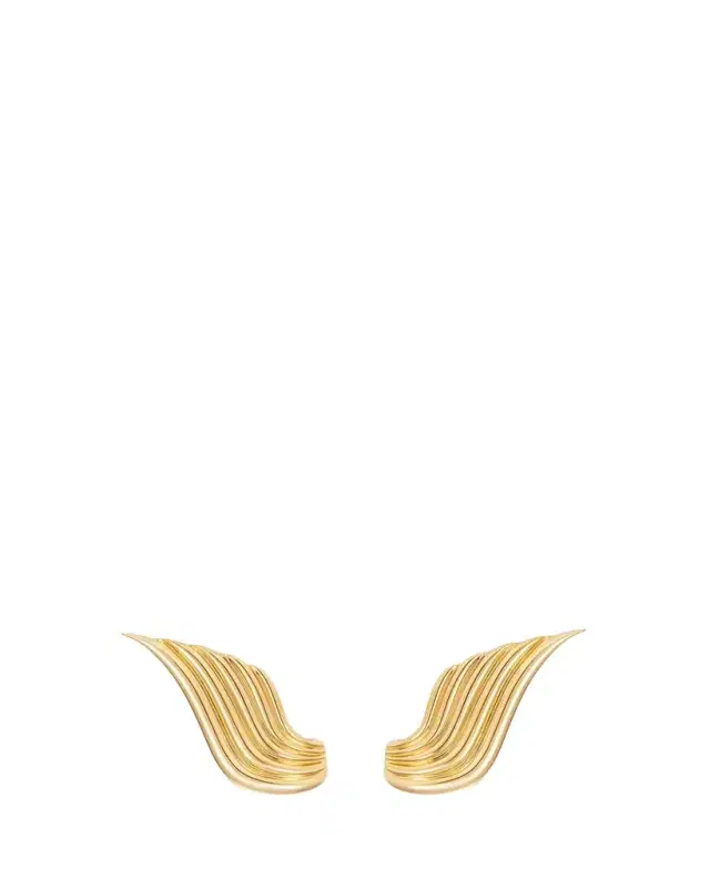Fire Winged Earrings in 18k Yellow Gold Fire Winged Earrings in 18k Yellow Gold